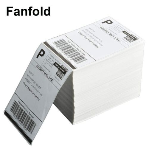 4"x6" Direct Thermal Shipping Labels Fanfold/ Roll Perforated For Rollo & Zebra