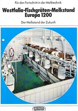 Westfalia- Fischgräten- Melkstand Europa 1200, orig. Prospekt 1980