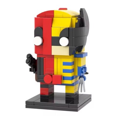 LEGO Deadpool Wolverine Lego Brickheadz CUSTOM Collectable