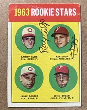 1963 Topps #29 Ray Culp Autographed Card - Philadelphia Phillies Corrected