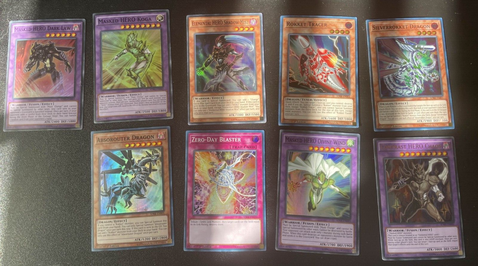 Lot of Nine Random Shiny/Holo Yu-Gi-Oh Cards (See Images)