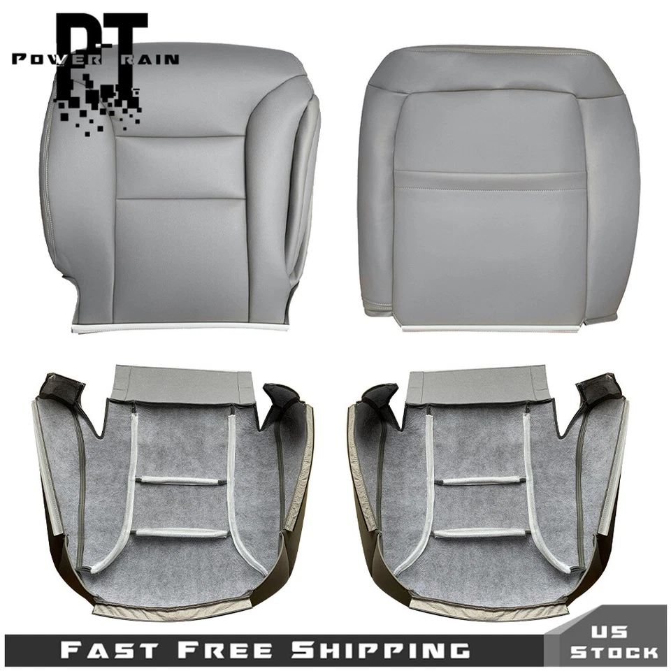 Cubierta de asiento inferior y trasero gris para conductor pasajero Chevy C1500 K1500 1995-1999 Foto 2 de 4