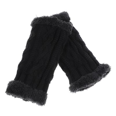 Women Winter Gloves Thumbhole Arm Warmers Knit Thumbhole Mittens