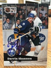 1991-92 PRO SET #14 DARRIN SHANNON SIGNED AUTOGRAPHED CARD