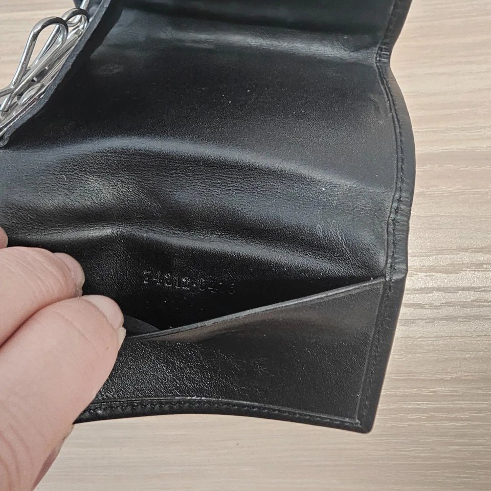 Vintage Gucci Key Holder Case Black Leather GG Canvas Monogram Logo Y2K ITALY - Image 3 of 4