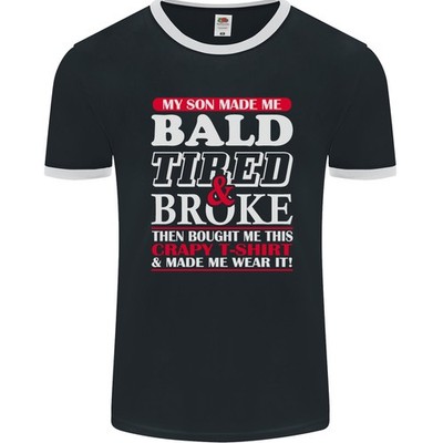 Sohn Hergestellt Me Bald Tired & Broke Vatertag Herren Ringer Fotl