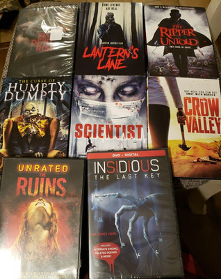 Lot of 8 Horror DVDs Slasher/ Horror Movies Used Ripper Untold Crow Valley Ruins