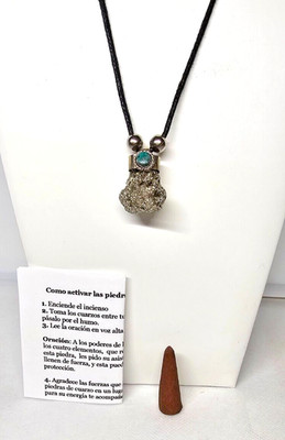 PIRITA COLLAR / PYRITE NECKLACE ATRAE BUENA SUERTE PROTECCION FORTUNA 1PC