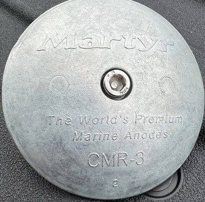Martyr CMR-3, Rudder / Trim Tab Disc Anodes, Stainless Steel Allen Head 