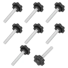 10Pcs 1/4"-20 Star Knobs, 1.6" Stud Plastic Male Thread Clamping Hand Knobs