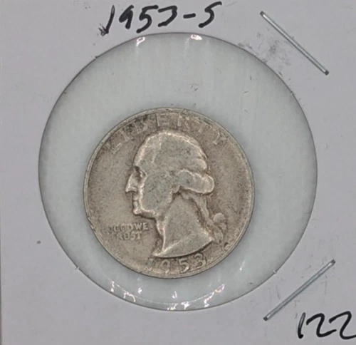 1953-S San Francisco Mint Silver Washington Quarter Coin 90% Silver