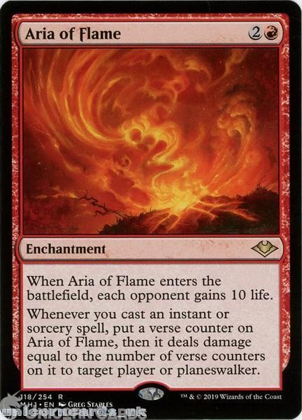 Aria of Flame Modern Horizons MH1-EN-118 Rare Mint MTG Card