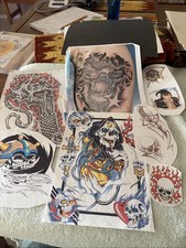 Retro Tattoo Flash Art Sheets Unknown Origins