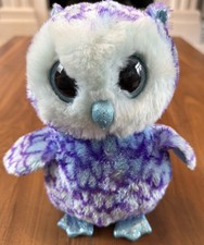 Ty Beanie Boos Silk OSCAR the Owl Medium (9 Inch) Stuffed Animal Plush Toy EUC ✨
