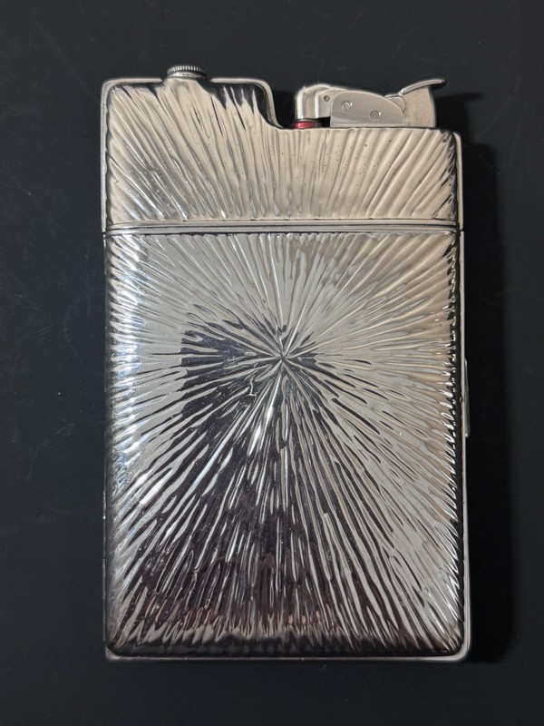 Vintage Art Deco Evans Silver Tone Lighter / Cigarette Case FOR PARTS 