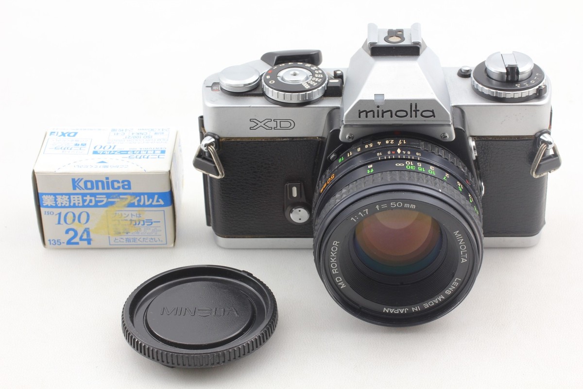 Exc+5] Minolta XD Silver 35mm Film Camera + MD 50mm f/1.7 Lens