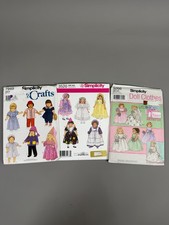 18 in Doll Clothes Sewing Patterns Lot of 3 Simplicity 7949 3520 5266