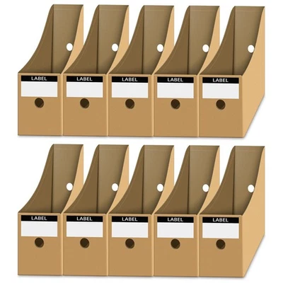 CENTRALDEPOT247 DUDSOEHO Magazine File Holder - 10 Pack Cardboard A4 Organizer