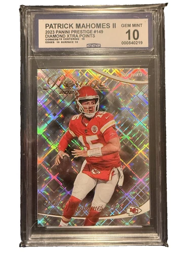 2023 Panini Prestige - Patrick Mahomes II #149 Xtra Points Diamond CCG GEM 10