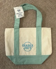 NEW Pastel  Trader Joe's MINI Canvas Tote Bag 2025