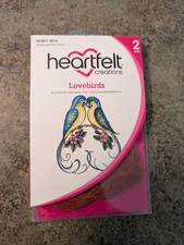 NEW Heartfelt Creations Stamp & Die Combo 2pc LOVEBIRDS HCSD1-2016