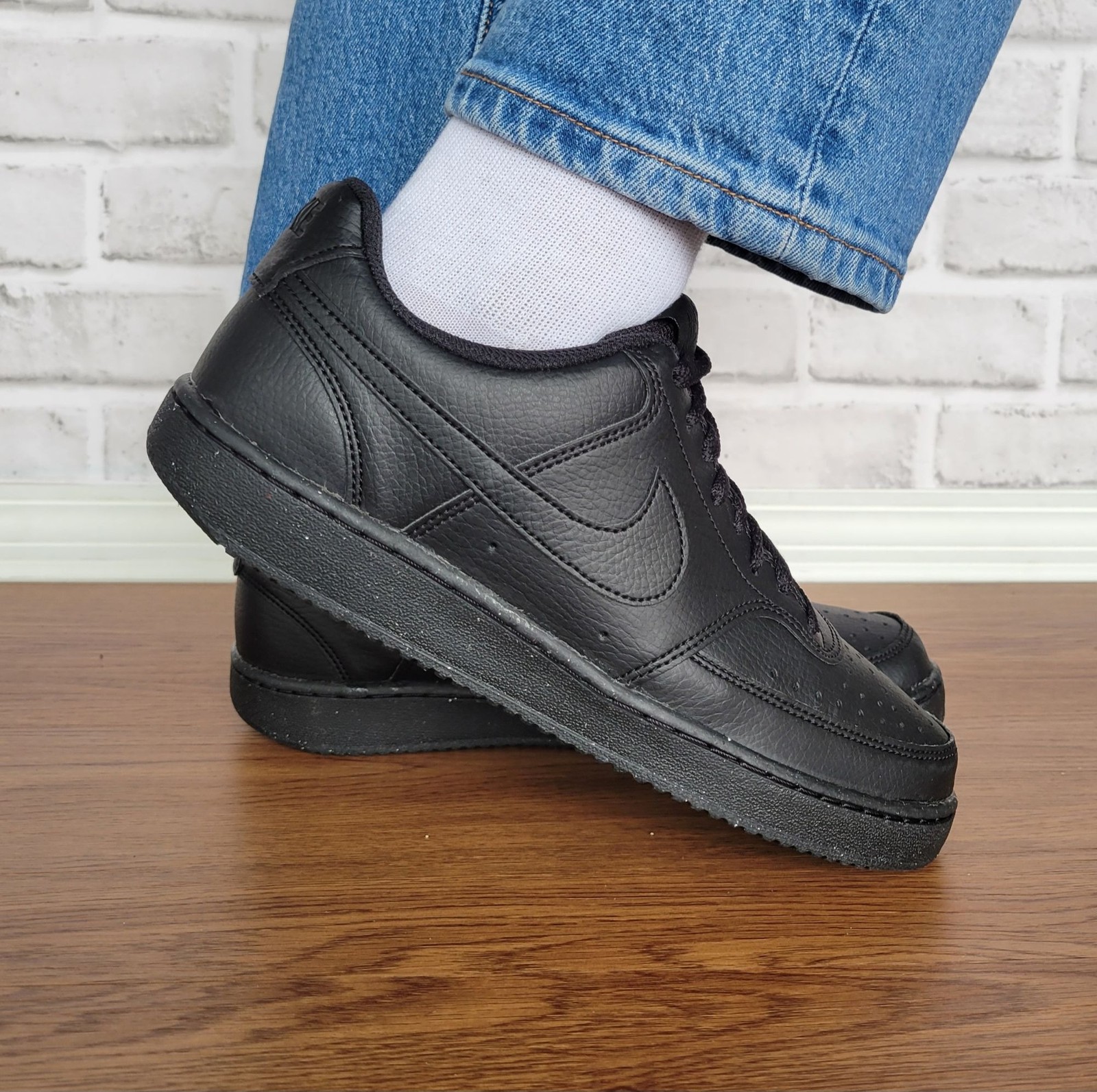 ⭐Nike Court Vision Lo Next Nature Sz 10.5 Women's Shoes Sneaker Black DH2987-002 thumbnail 4