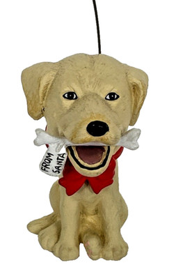 Cavanagh Group Bobble head Dog Christmas Ornament Bone  From Santa 