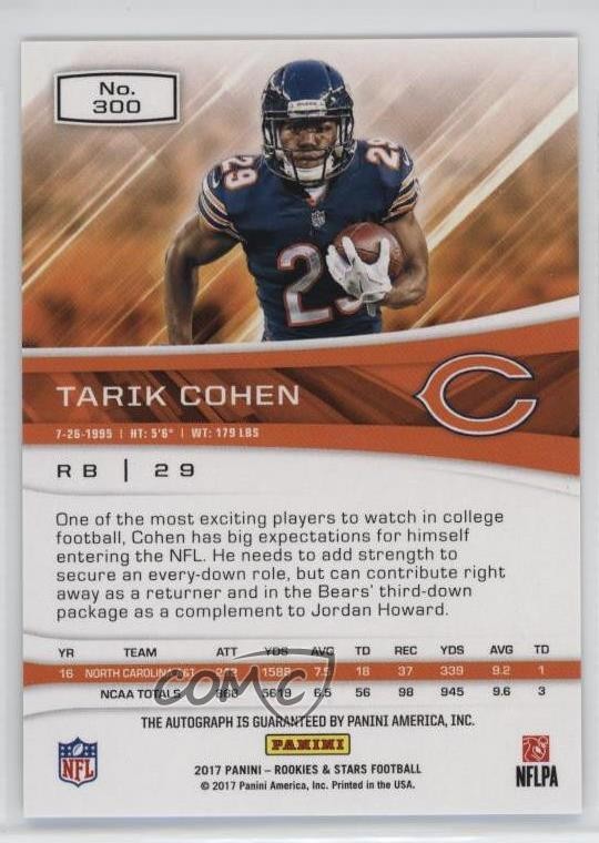 2017 Panini Rookies & Stars Longevity Signatures 93/99 Tarik Cohen Auto RC 0y6s