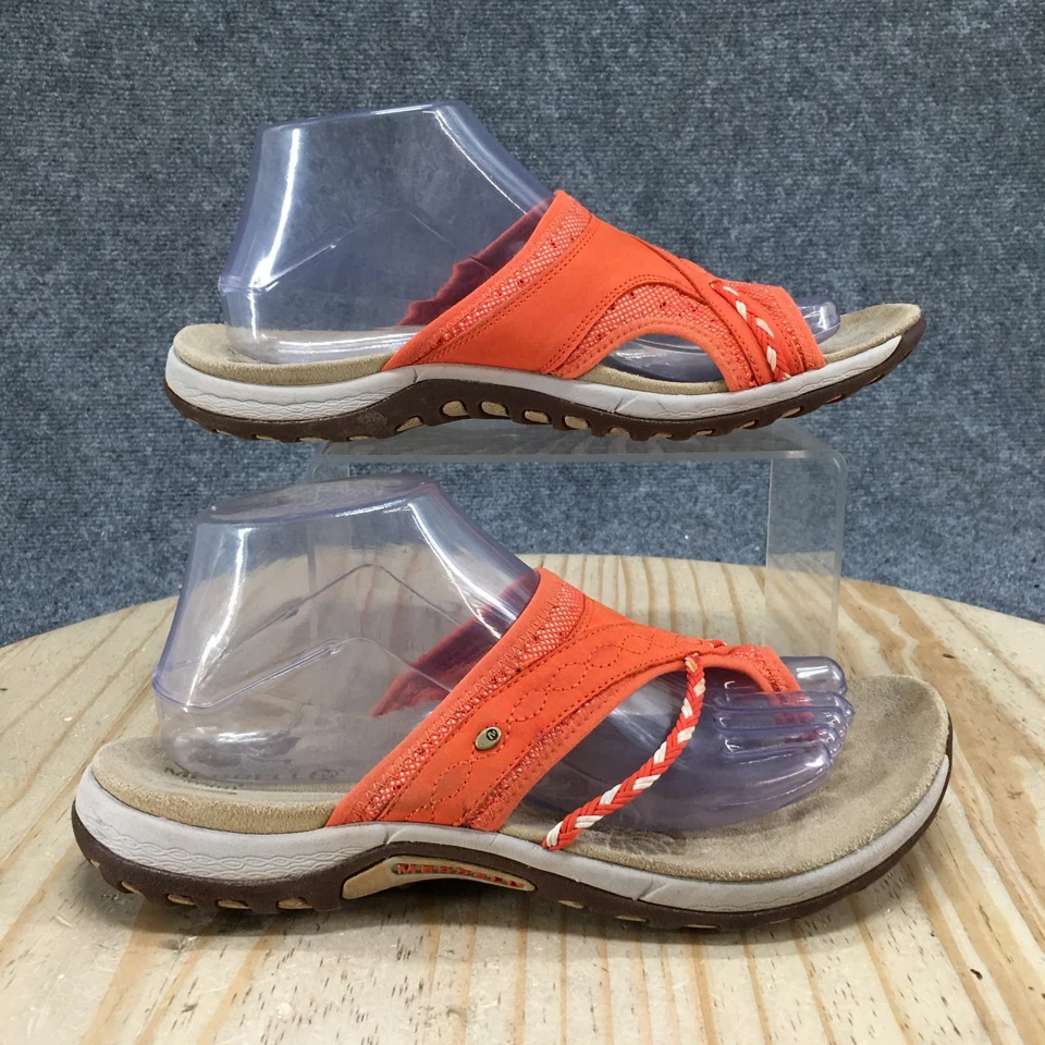 Sandalias Merrell para mujer 10 Hollyleaf informales sin cordones tanga J57958 cuero naranja Foto 2 de 4