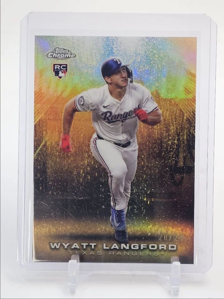 WYATT LANGFORD 2024 TOPPS CHROME GILDED GOLD STORM ROOKIE SSP RC /24 Q5332