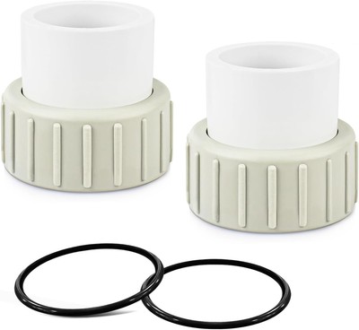 2PCS 350157 PVC Union Pool Pump Union Fittings Replacement for Pentair SuperFlo