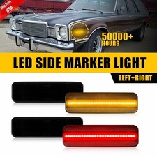 Smoked Led Front Rear Side Marker Light For 72-76 Plymouth Duster Valiant Volare