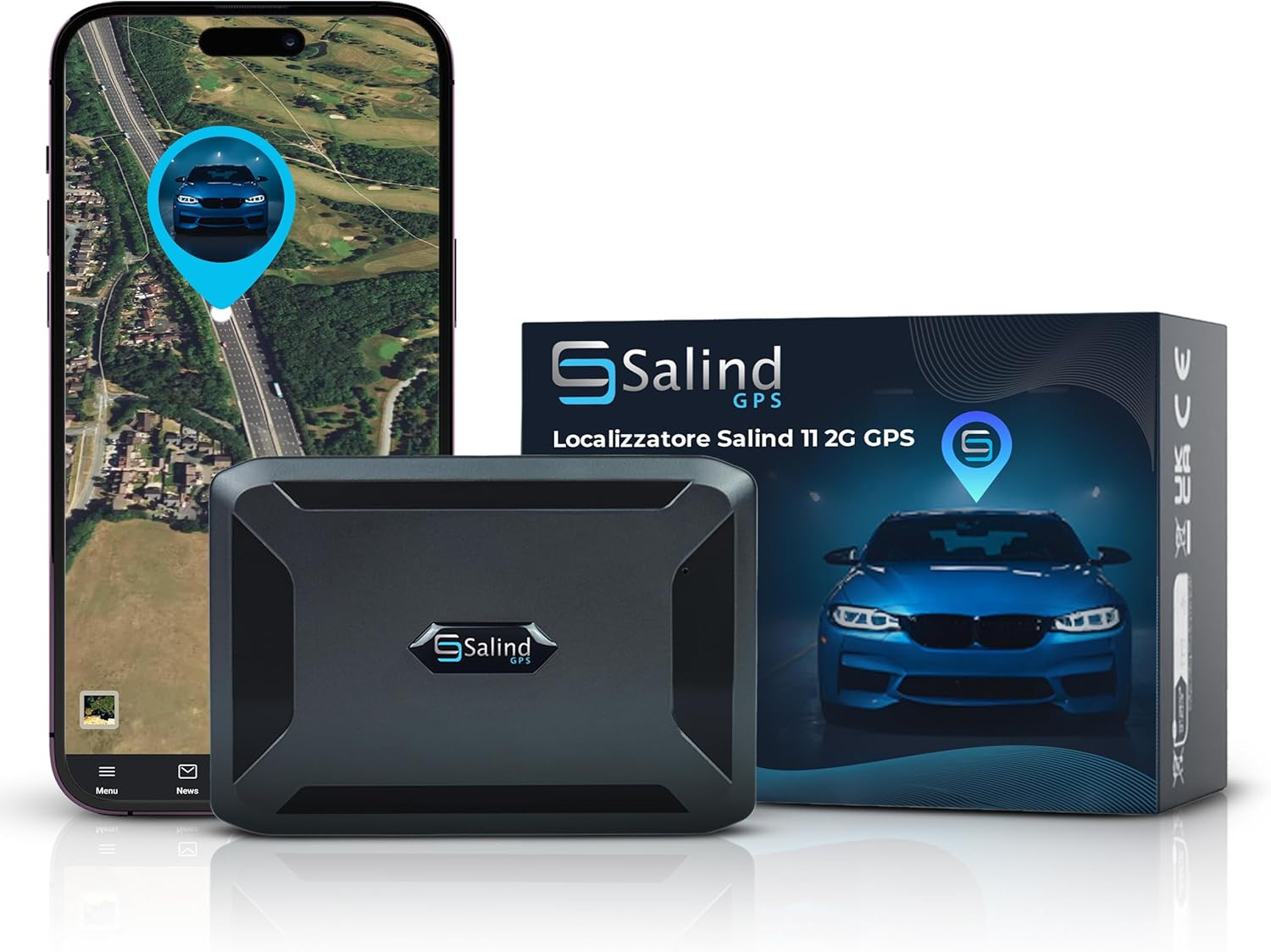 Localizzatore GPS Salind 11 per Moto e Auto d'Epoca - Antifurto Magnetico
