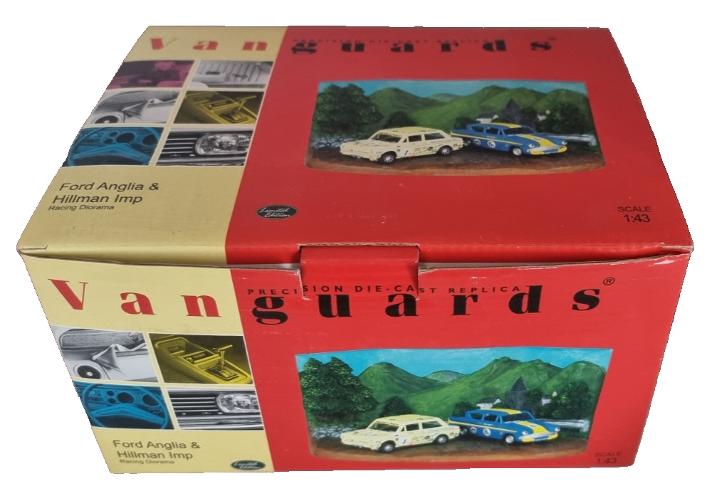 Vanguards Racing Diorama Ford Anglia & Hillman Imp 1/43 Scale Model RD3002 Mint