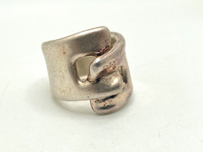 Sterling Silver Abstract Chunky Ring Made in Israel US size 7.5