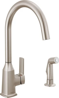 PEERLESS Ezra Single-Handle Kitchen Sink Faucet with Side Sprayer, Stainless P199152LF-SS