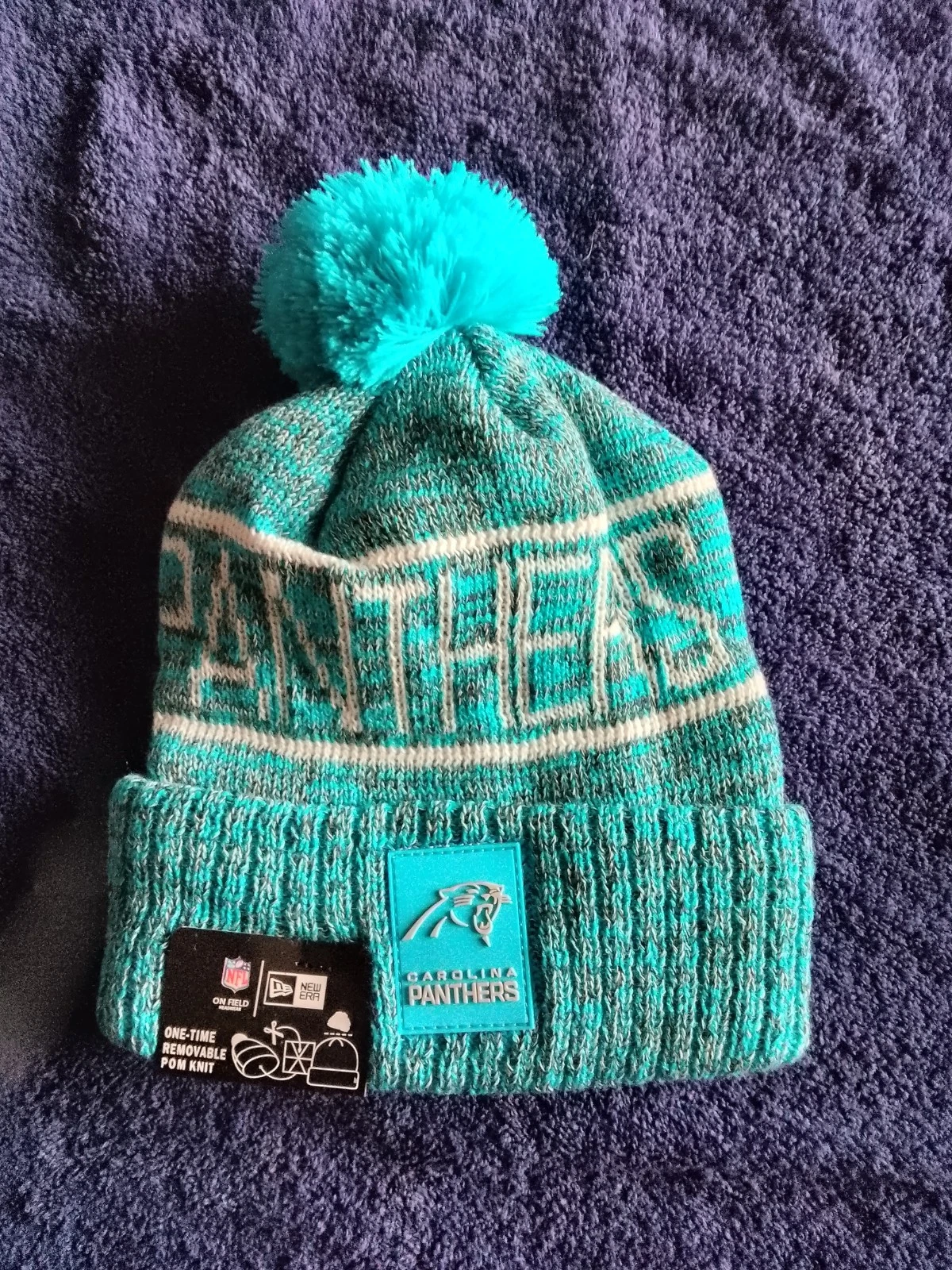 Carolina Panthers NFL Bobble Hat Multicoloured. New With Tag Still On