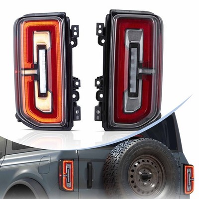 VLAND LED Tail lights For Ford Bronco 2021 2022 2023 2024 w/Sequential&Animation