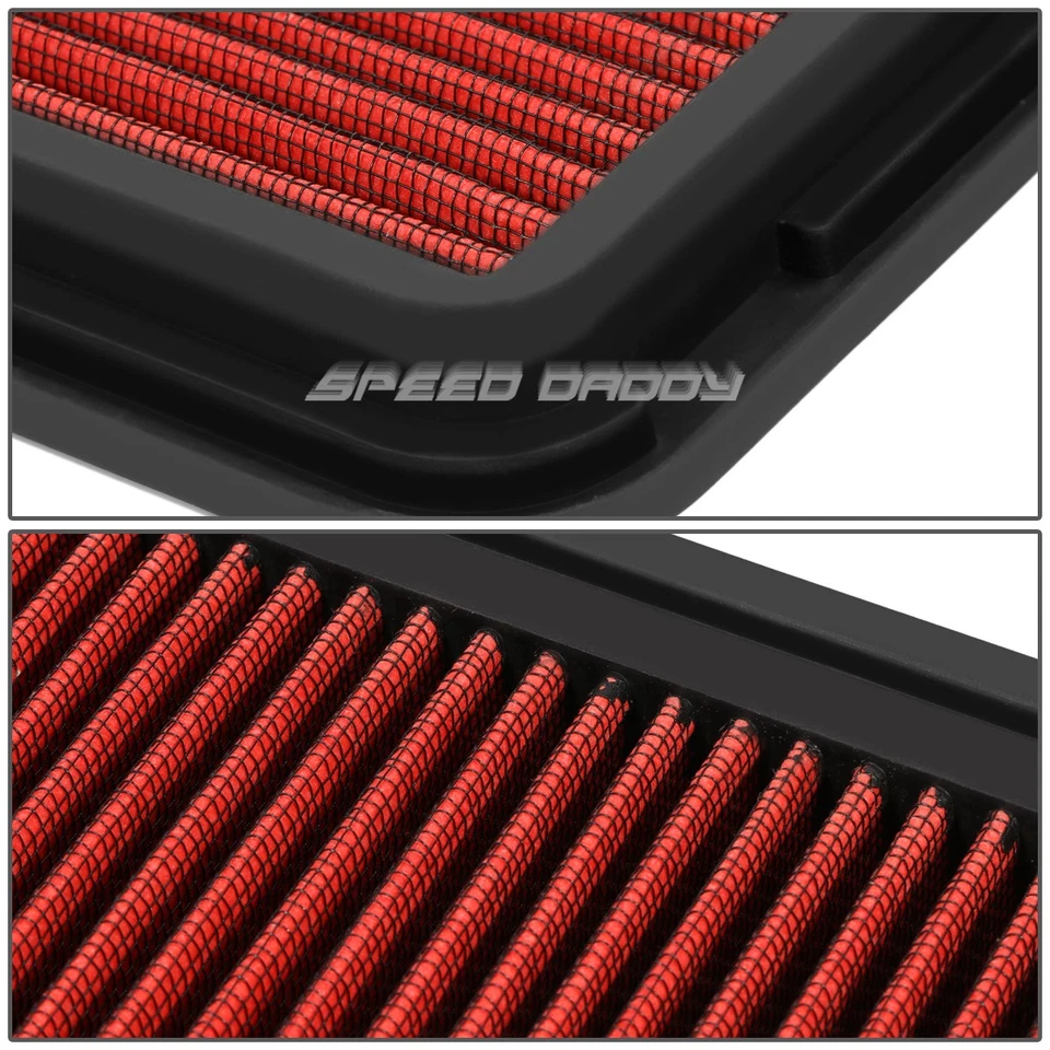 FOR 07-17 TOYOTA CAMRY 4CYL RED REUSABLE&WASHABLE HIGH FLOW PANEL AIR FILTER - Image 3 of 4
