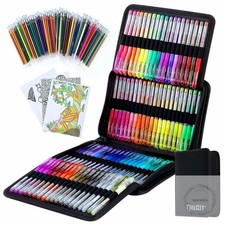 Glitter Gel Pens 160 Pack Glitter Pen with Case for Adults Coloring Books Artist