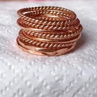 Solid Pure Copper Minimalist Healing Ring, Handmade, Unisex, 8 Pc Stackable Ring