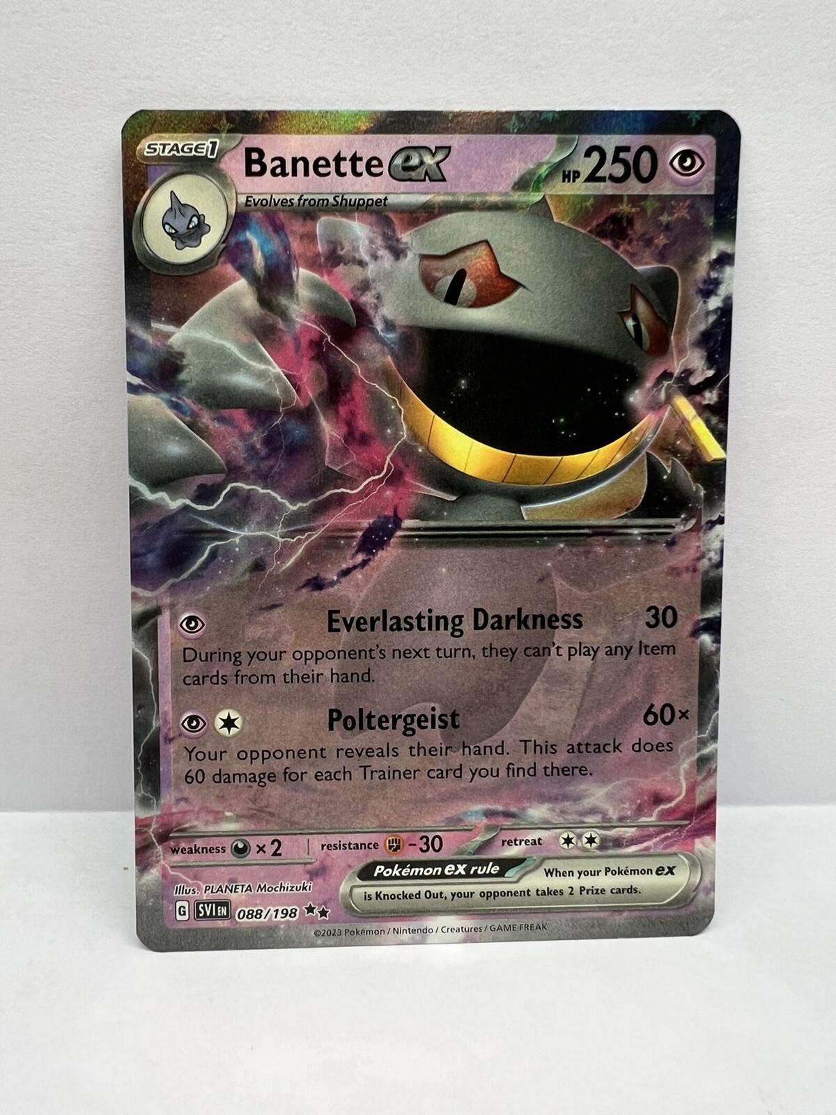 Pokémon TCG Banette ex Scarlet & Violet Base Set 088/198 Holo Double Rare NM