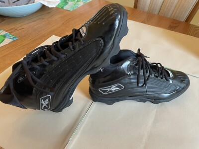 Reebok NFL Equipment Molded Hi-Top Football Baseball Black Cleats 14  NWOT!
