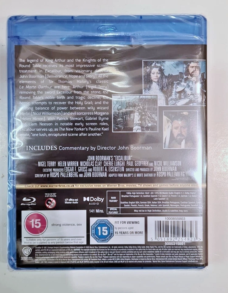 BLU-RAY EXCALIBUR VINTAGE CLASSICS BRAND NEW SEALED - Image 2 of 2