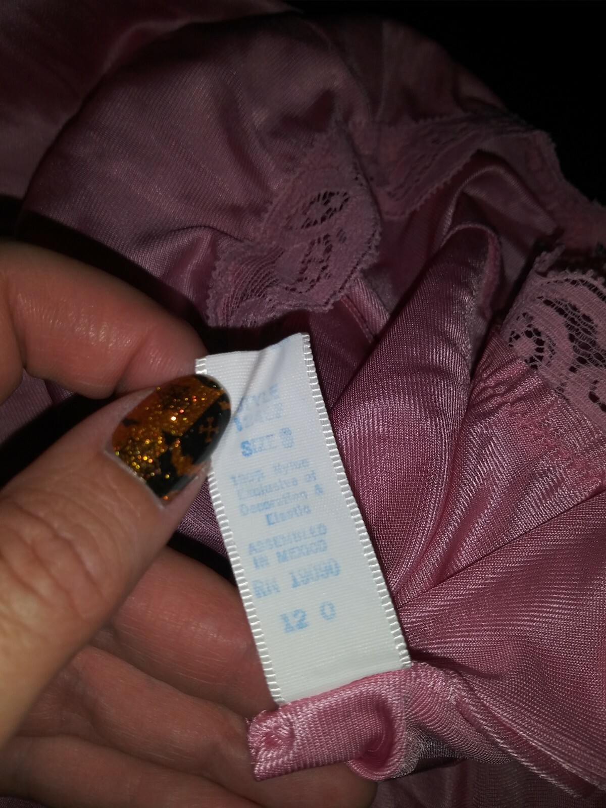 Vtg Silky Olga Shiny Pink Half Slip Nightie Slip Pink Silky Shiny Half