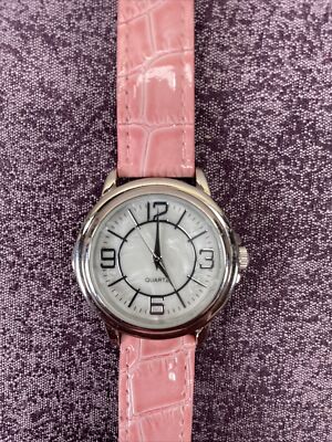 Sterling Silver Watch with Mother of Pearl Dial and Pink Gemstone Band Tiffany HardWear:Watch in Sterling Silver and Diamonds with  main image 4