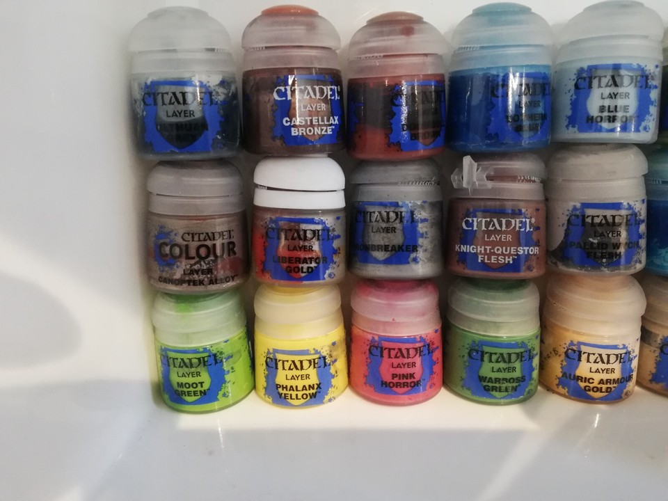 Warhammer Citadel Paint Bundle 27 x Opened Pots ( lot 1 ) eBay