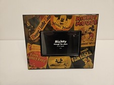 Vintage Walt Disney Mickey Mouse Throw The Years 4" 6" Photo Frame