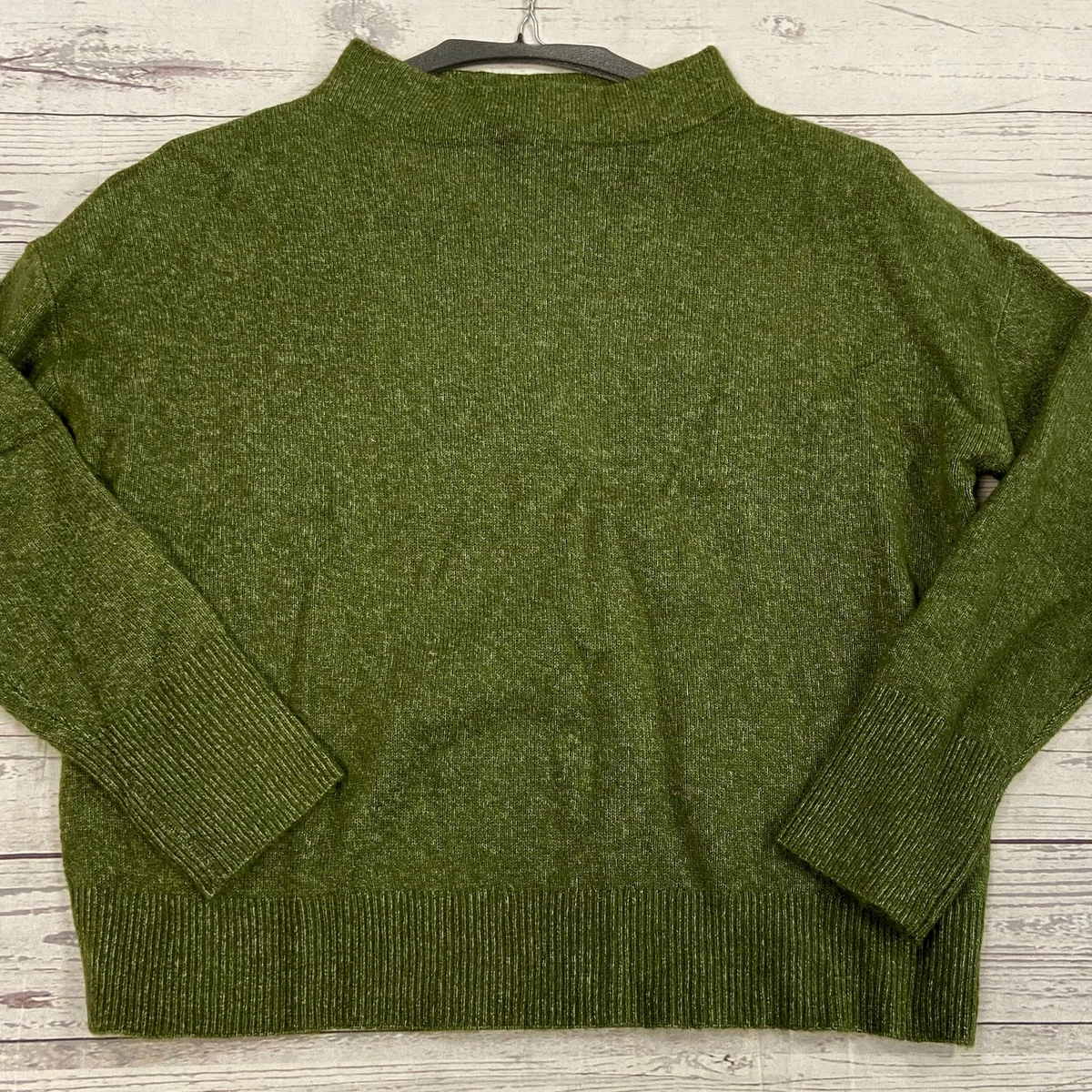 Ann taylor green best sale sweater