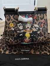 NUOVO* Borsa Dolce & Gabbana Miss Sicily DG Family in pelle (CON ETICHETTE)